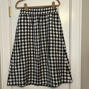 Madewell gingham skirt size medium